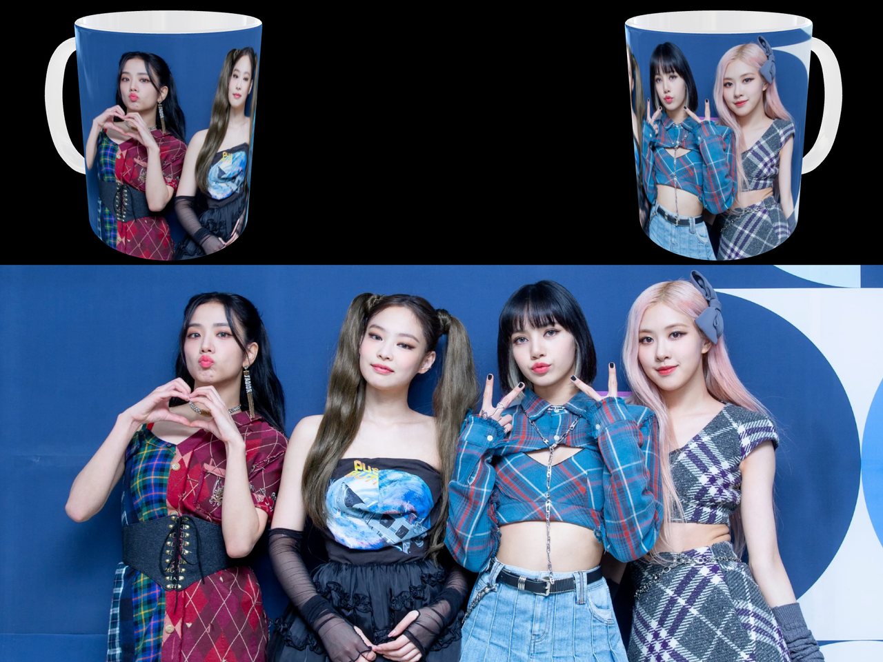 Чашка блекпинк блек пинк blackpink blac kpink подарок КПОП KPOP - фото 1 - id-p2120644093