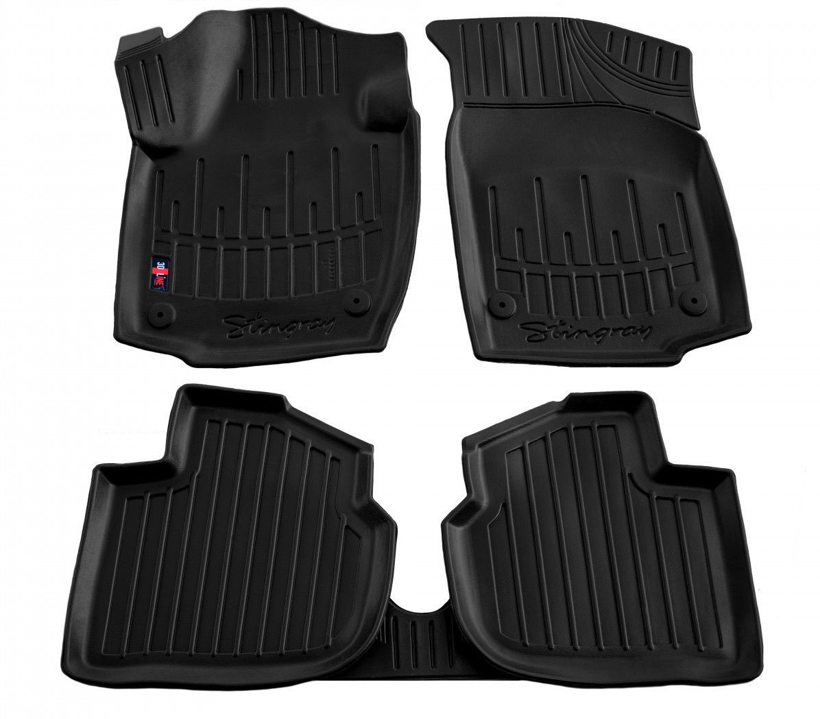 Килимки в салон 3D Skoda Rapid (2012-2019)/ SEAT Toledo IV (2012-2019) з бортом