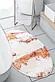 Килимок для ванної кімнати овальної форми ворсовий бавовняний натуральний розмір 90/120 см Туреччина C&W, фото 3