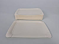 Бумажная тарелка одноразовая(100 шт)(15,3*22,3 см)Картонная тарелка