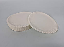 Паперова тарілка з ламінацією(100 шт)(Ø 225 мм)Картонна тарілка