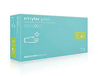 Перчатки медицинские нитриловые nitrylex green размер S зелёные (100 шт.уп.)