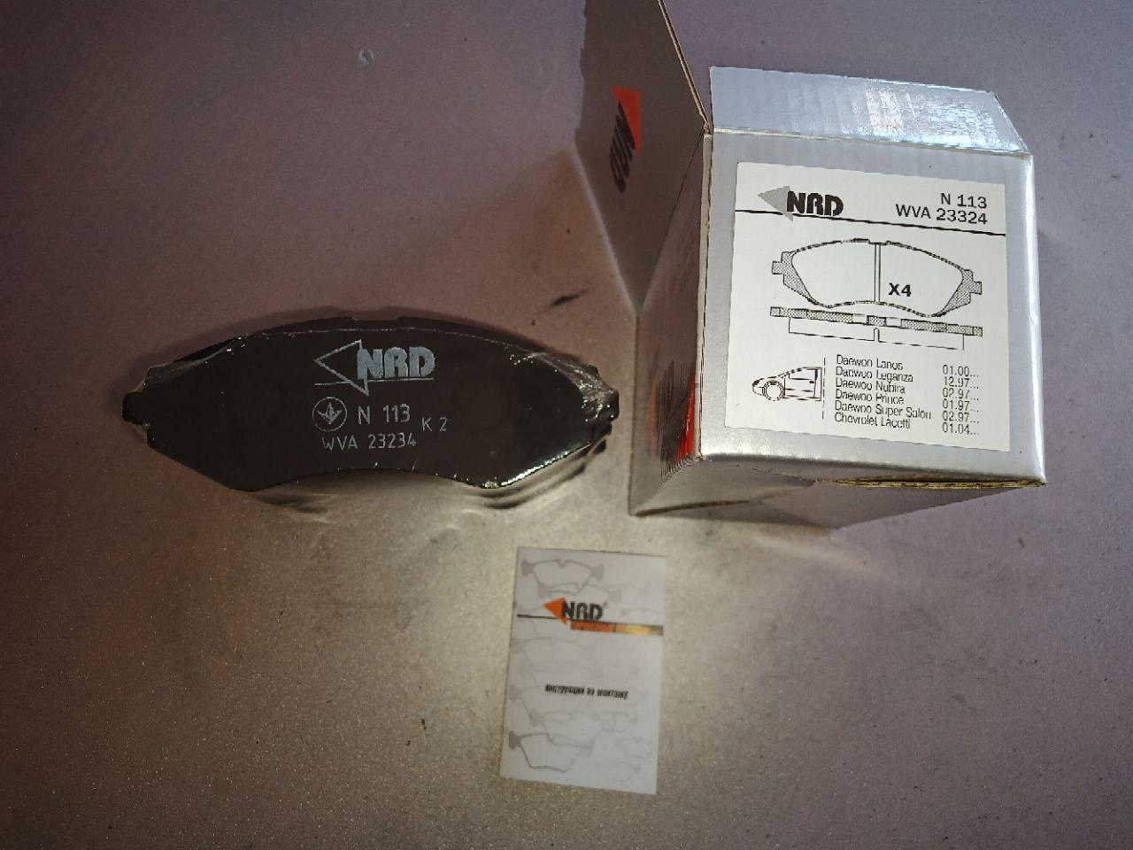 Гальмівні колодки передні на Daewoo Prince. WVA 23324. NRD, фото 1