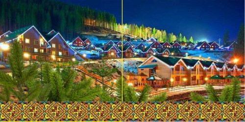 Схеми під вишивку бісером Диптих Карпати S-093