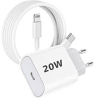 Зарядное устройство для быстрой зарядки iPhone Power Adapter 20W, кабель Type C