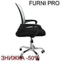 Операторское кресло черное для офис, Компьютерное кресло для пк комфортное Bonro B-619, Офисное кресло
