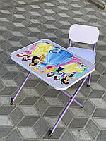 Дитячий столик і стільчик розкладний, Принцеси Дісней, парта для малювання, творець, ігор для дівчинки