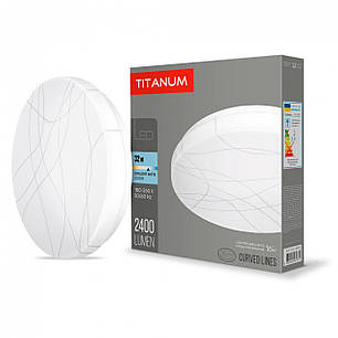 LED світильник круглий Titanum 32W 5000K Криві лінії TLCL-325CL, фото 2