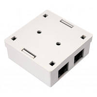 Компьютерная розетка RJ45x2 UTP cat.5e 8P8C Vinga (VCPRJ45O2) e