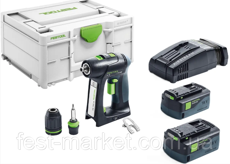 Акумуляторний дриль-шурупокрут C 18 Li 5.0 Plus Festool 574738