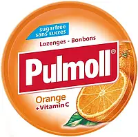 Леденцы Pulmoll Orange + vit C апельсин без сахара, 45 г