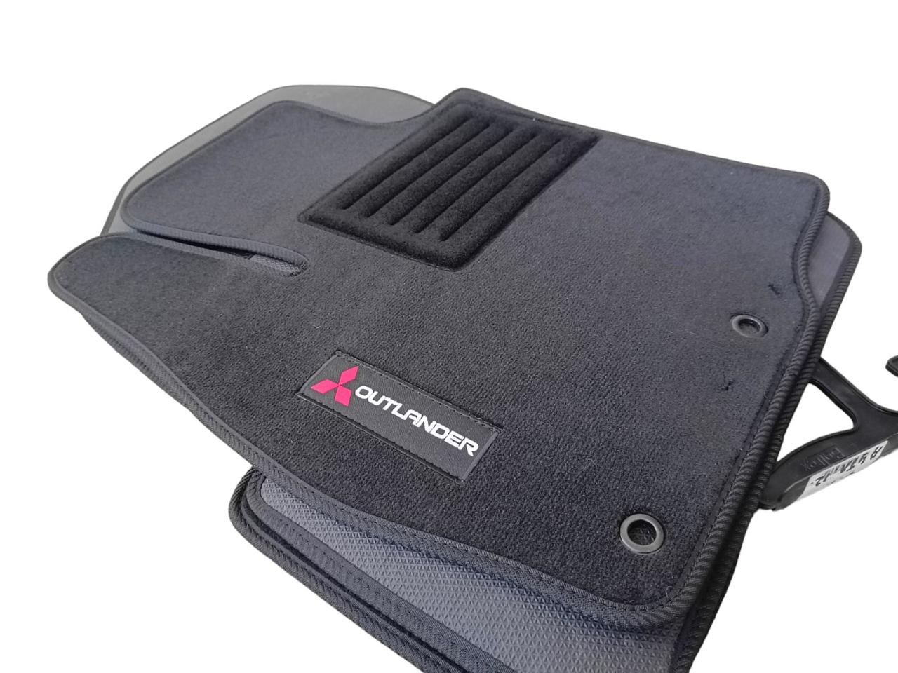 Килимки в салон ворс Beltex Mitsubishi Outlander 3 (2012-2023) чорні, фото 1