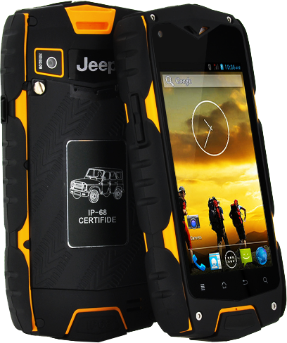 Jeep Z6, IP68, 2 ядра, 2500 мА·год, GPS, 5 Mpx, Android 4.2, дисплей 4".