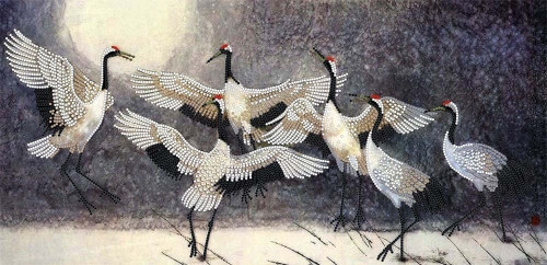 Схеми під вишивку бісером Танець журавлів S-199, фото 1