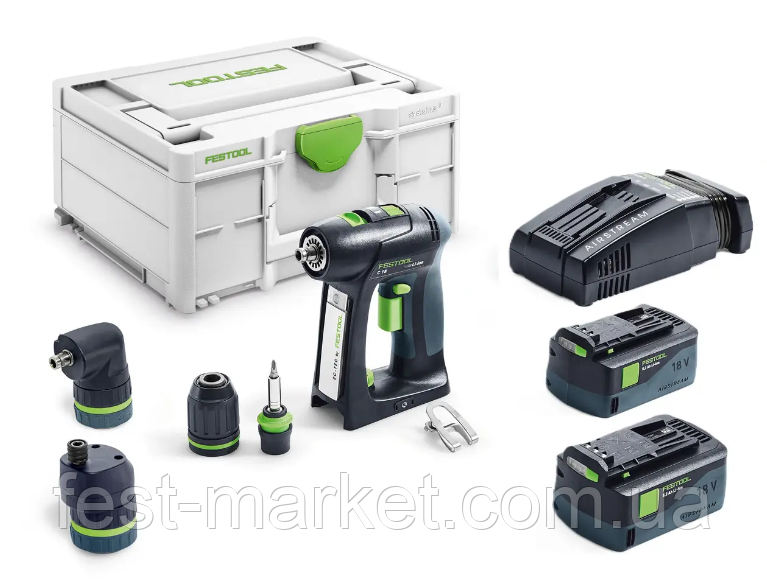 Акумуляторний дриль-шурупокрут C 18 5.0 I-Set Festool 576992