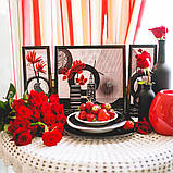 Тканина зі схемою для вишивання бісером 'Червоні квіти', фото 2