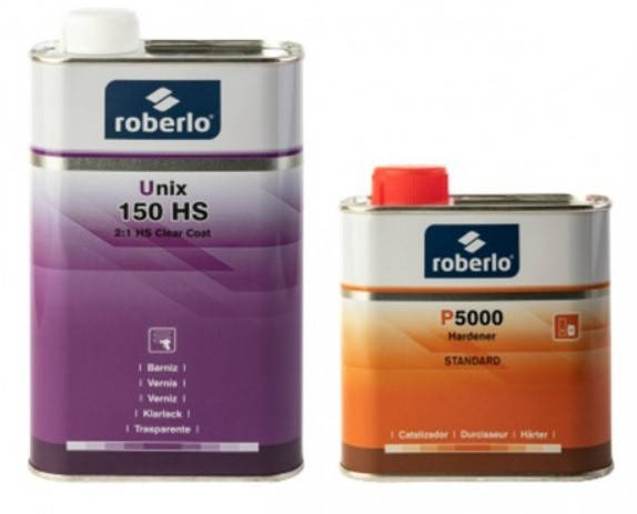 Лак акриловий ROBERLO UNIX HS 150 1л + затверджувач P5000 0,5 л, фото 1