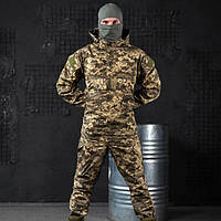 Тактическая зимняя форма горка Rip-Stop пиксель влагозащитная военная форма анорак+брюки с подтяжками ukr
