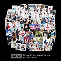 Наклейки Stray Kids - Super bowl набір 102 шт к поп k pop картки стрейкідс стрей кідс ломо карти наліпки