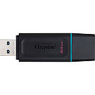 USB Flash Kingston 64GB USB 3.2 Gen1 DataTraveler Exodia, Black/Teal, Retail, фото 3