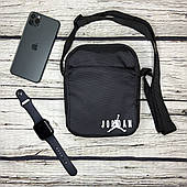 Барсетка Jordan чорного кольору / Чоловіча спортивна сумка через плече Джордан / Сумка Jordan