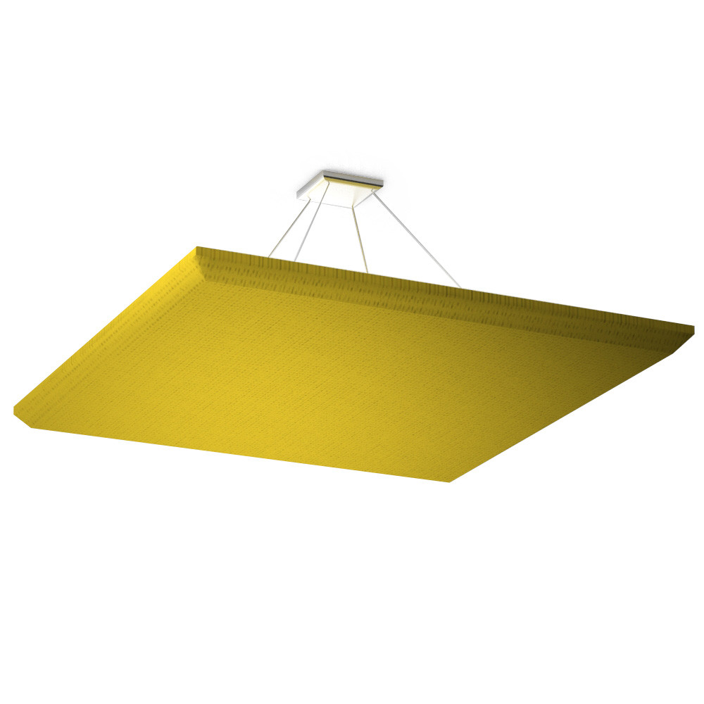 Акустична підвісна звуковбирна панель Ecosound Quadro Yellow 55 100х100 см Жовтий
