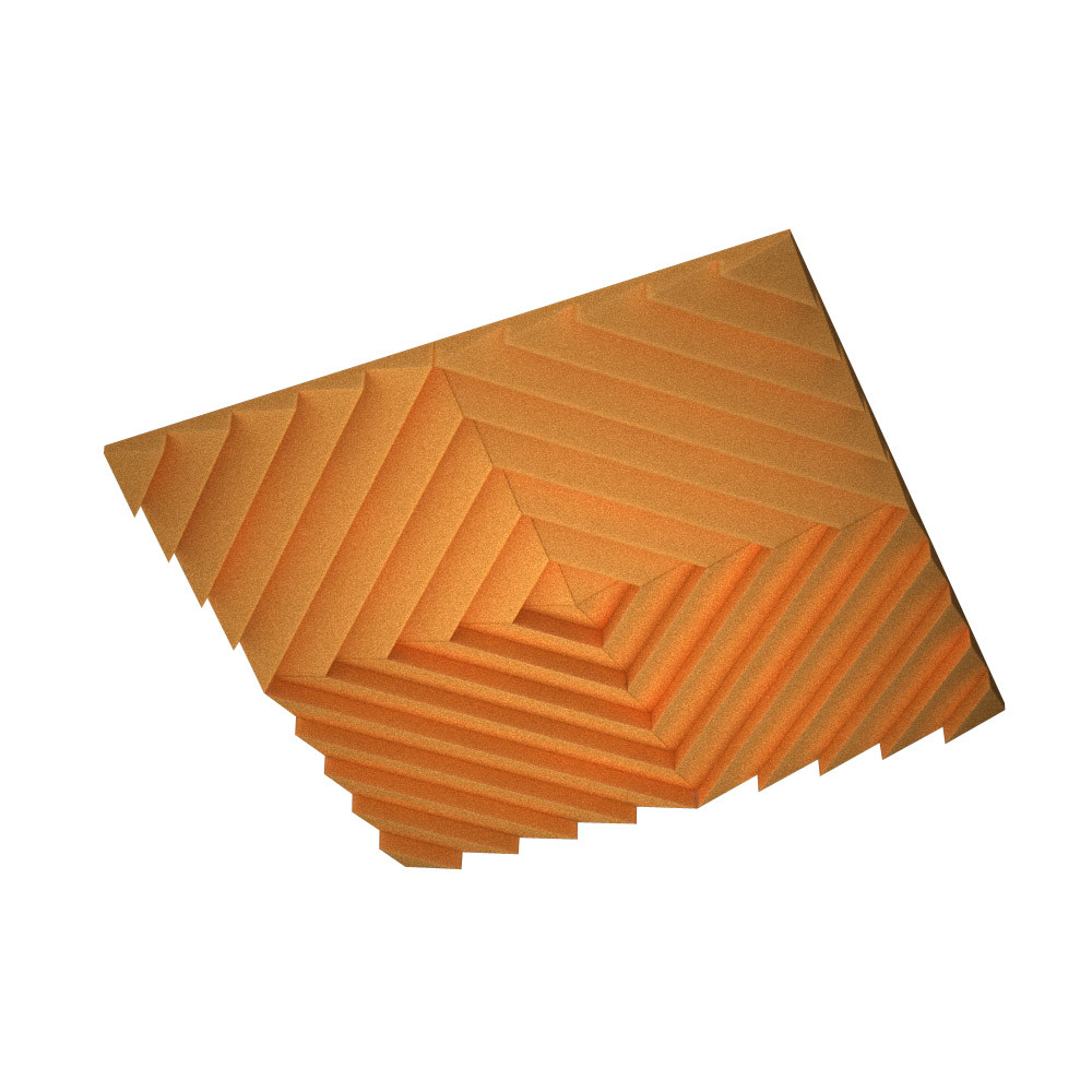 Акустична підвісна звуковбирна панель Ecosound Quadro Acoustic Wave Orange. 50мм 1х1м Колір помаранчевий
