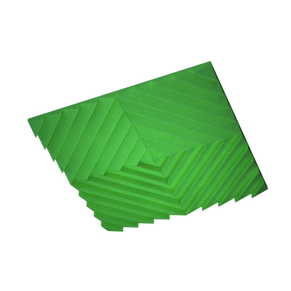 Акустична підвісна звуковбирна панель Ecosound Quadro Acoustic Wave Green. 50мм 1х1м Колір зелений