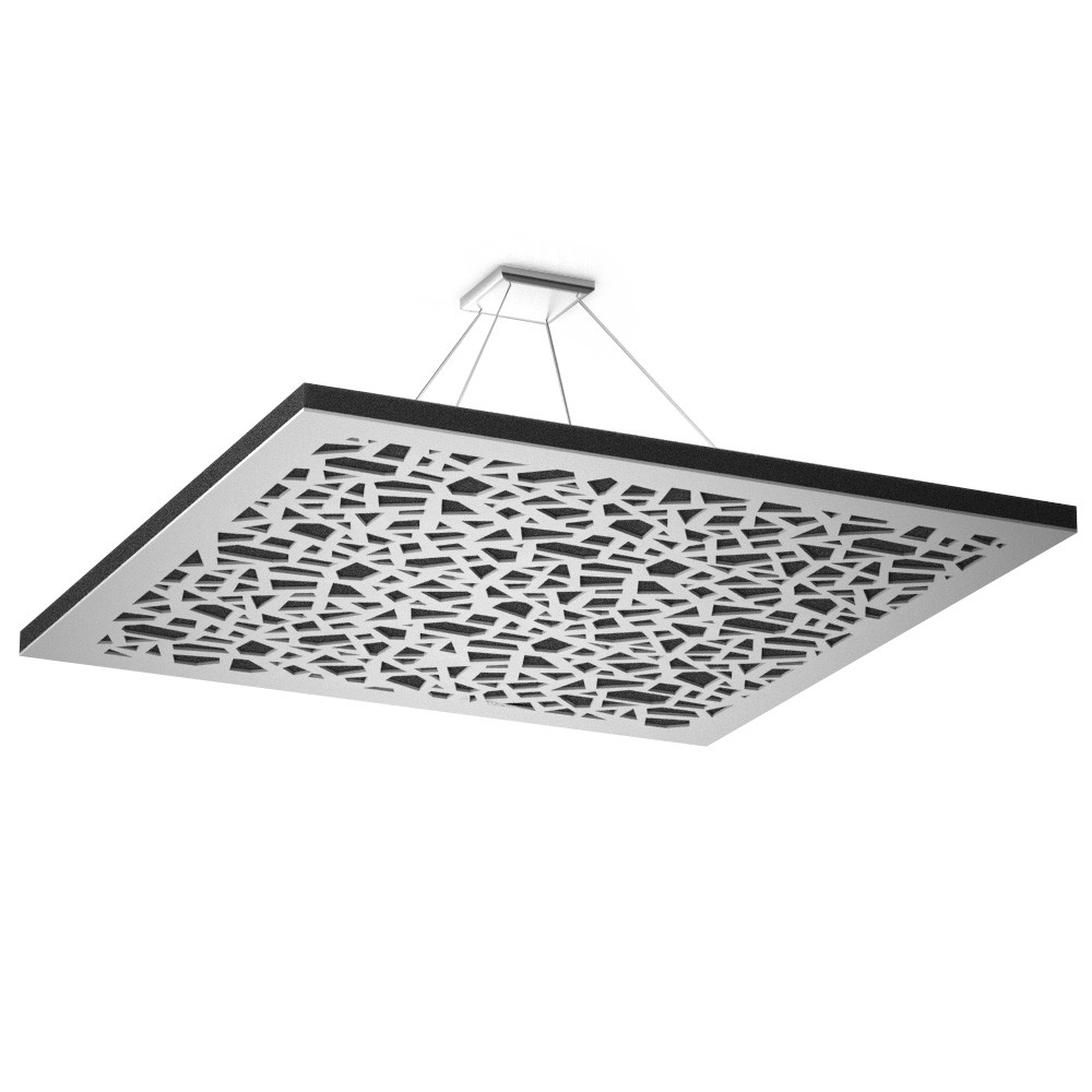 Акустичні підвісні звукопоглинаючі панелі Ecosound Ecosound Quadro EcoWave White 55 100х100 см Білий