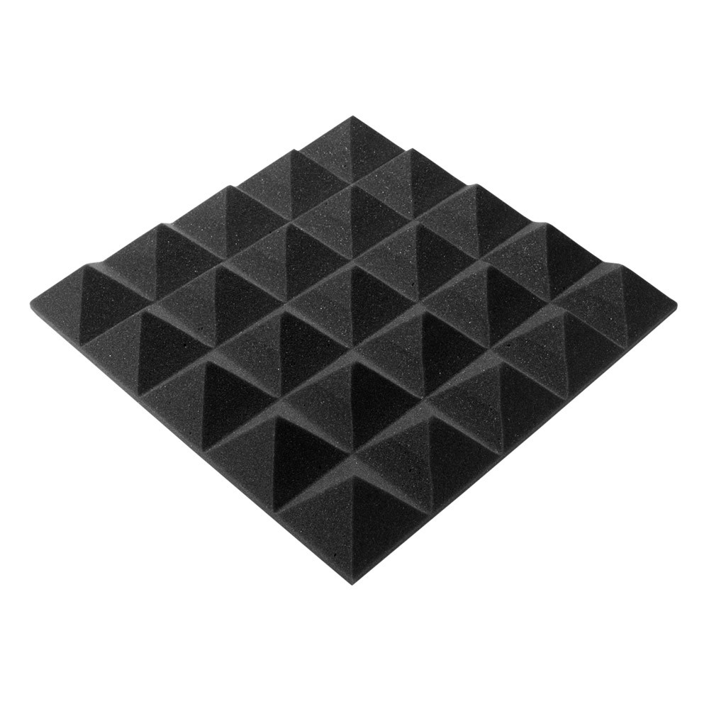 Панель із акустичного поролону піраміда Ecosound Pyramid Gain Black 50 45х45 см Чорний графіт
