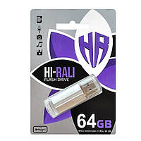 Накопитель USB Flash Drive Hi-Rali Corsair 64gb Цвет Стальной