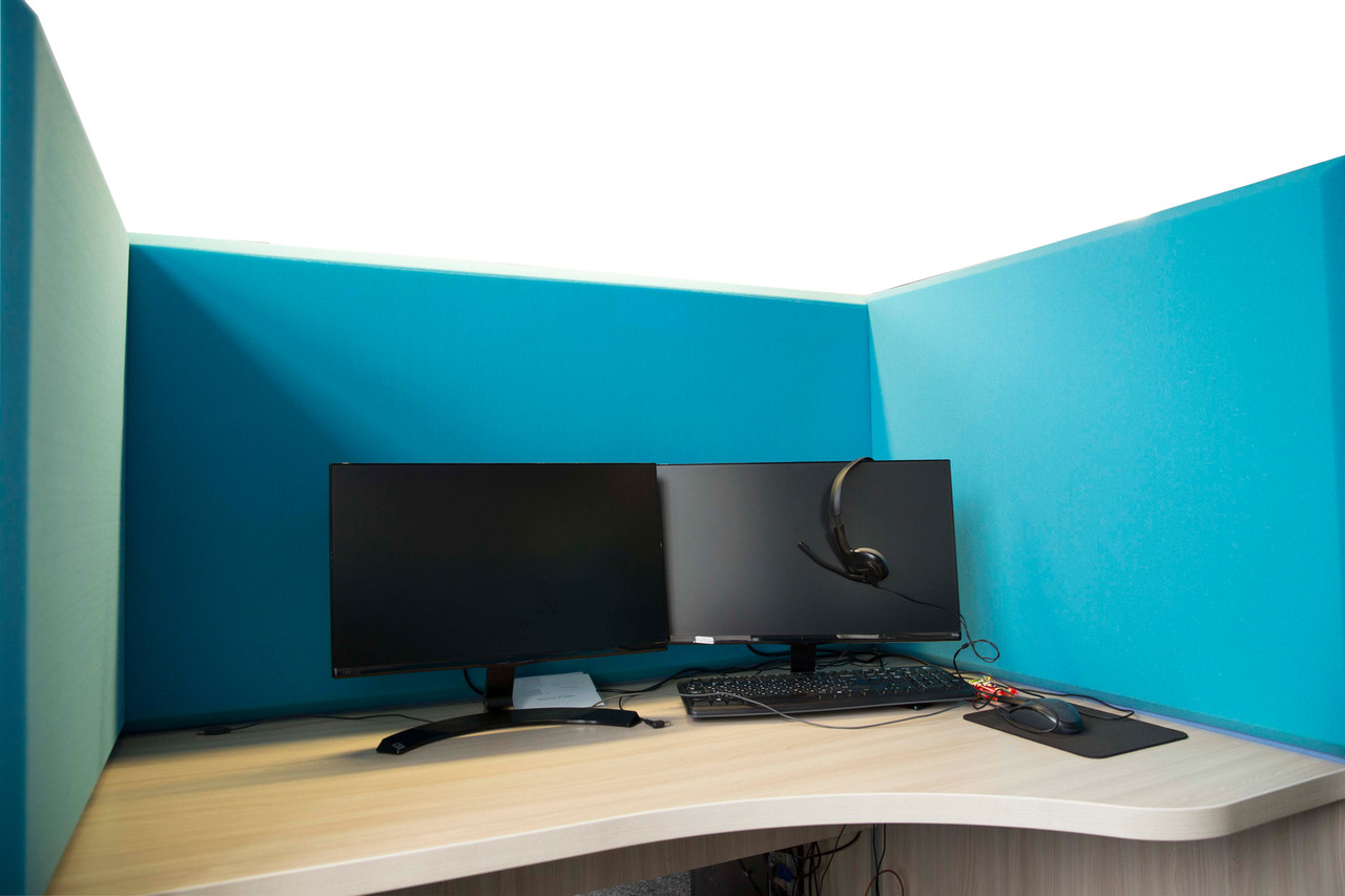 Акустична ширманакладка для офісних столів Ecosound Quadro Screen Multicolor 50 100х50 см Зелений