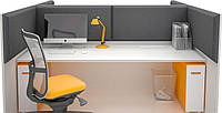 Акустическая ширма накладка для офисных столов Ecosound Quadro Screen grey 50 100х50 см Серый