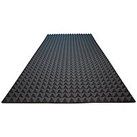 Акустичний поролон Ecosound піраміда 25 200х100 см Чорний графіт