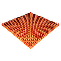 Панель из акустического поролона Ecosound Pyramid Color 50 100х100 см Оранжевый