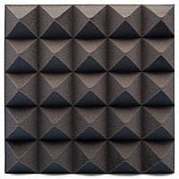 Панель з акустичного поролону Ecosound піраміда Pyramid Velvet Black 250х250х25мм колір чорний графіт