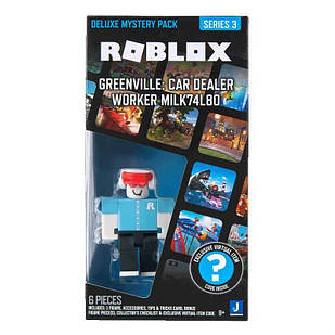 Ігрова колекційна фігурка Roblox Deluxe Mystery Pack Greenville: Car Dealer Worker milk74I8O S3