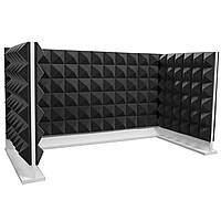 Комплект акустичних ширм на стіл для кол центрів Ecosound Pyramid Grey U TYPE 116 120х60 см + 60х60 см (2 шт.) Сірий