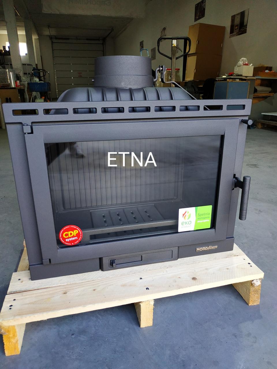 Камінна чавунна топка Nordflam Etna 13 Квт з шибером