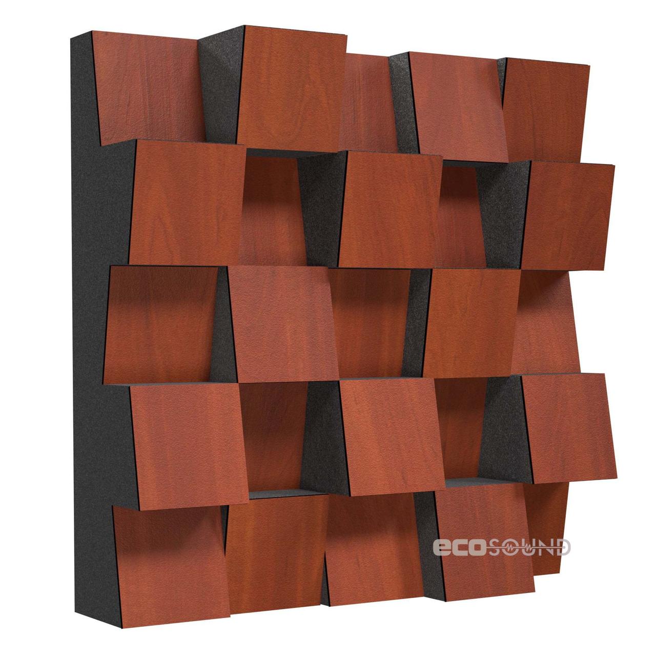 Акустичний дифузор розсіювач Ecosound EcoDiff Apple Locarno 103 50х50 см Коричневий