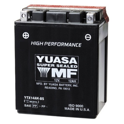 Аккумулятор мотоциклетный 12Ah 210A YUASA YTX14AH-BS , HONDA , KAWASAKI ATV , POLARIS ATV , YAMAHA ATV - фото 1 - id-p387746194