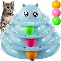 Интерактивная игрушка - башня с 3 шариками для кошек Purlov (21837)
