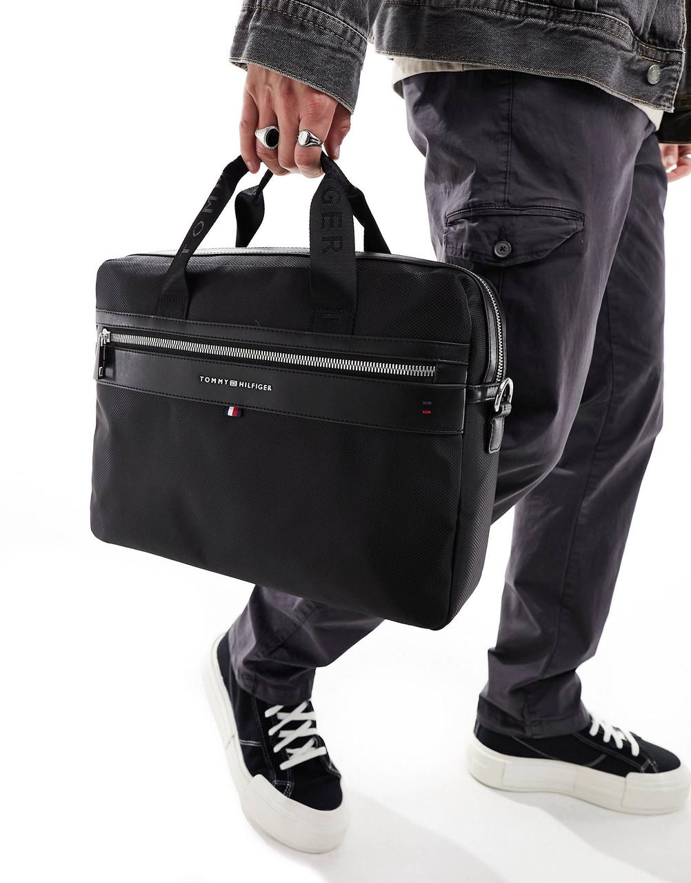 Стильна сумка-портфель Tommy Hilfiger 1159799033 (Чорний, One Size)