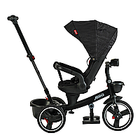 Велосипед 3х колісний з батьківською ручкою легкий Best Trike Marco 9155 "Люкс" фара музична від 1 року до 5 років чорний