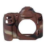 ТОП - Защитный силиконовый чехол Pixel для фотоаппаратов Nikon D500 - камуфляж (пустыня) (код TBD0603887501C)