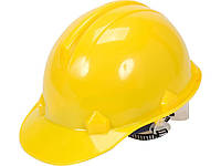 Каска для захисту голови VOREL жовта з матеріалу HDPE [30/120]