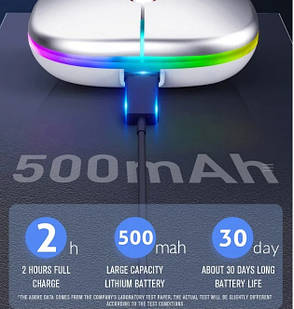 USB-бездротова комп'ютерна миша, зарядка, що світиться 2,4G MW01, фото 4