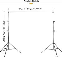 ТОП - Мобильная установка - крепление фона - держатель фона "фото ворота" с регулируемой шириной 2,88 м х