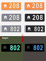 Номерки для кабинетов квартир офисов светящиеся в темноте без батареек и электричества (метал)
