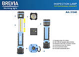 Професійний інспекційний телескопічний LED-ліхтар Brevia 3W COB+1W LED 300lm 2000mAh, microUSB, фото 3